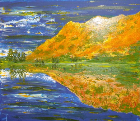 Spiegelung im See   60/50  2teilig    90 €